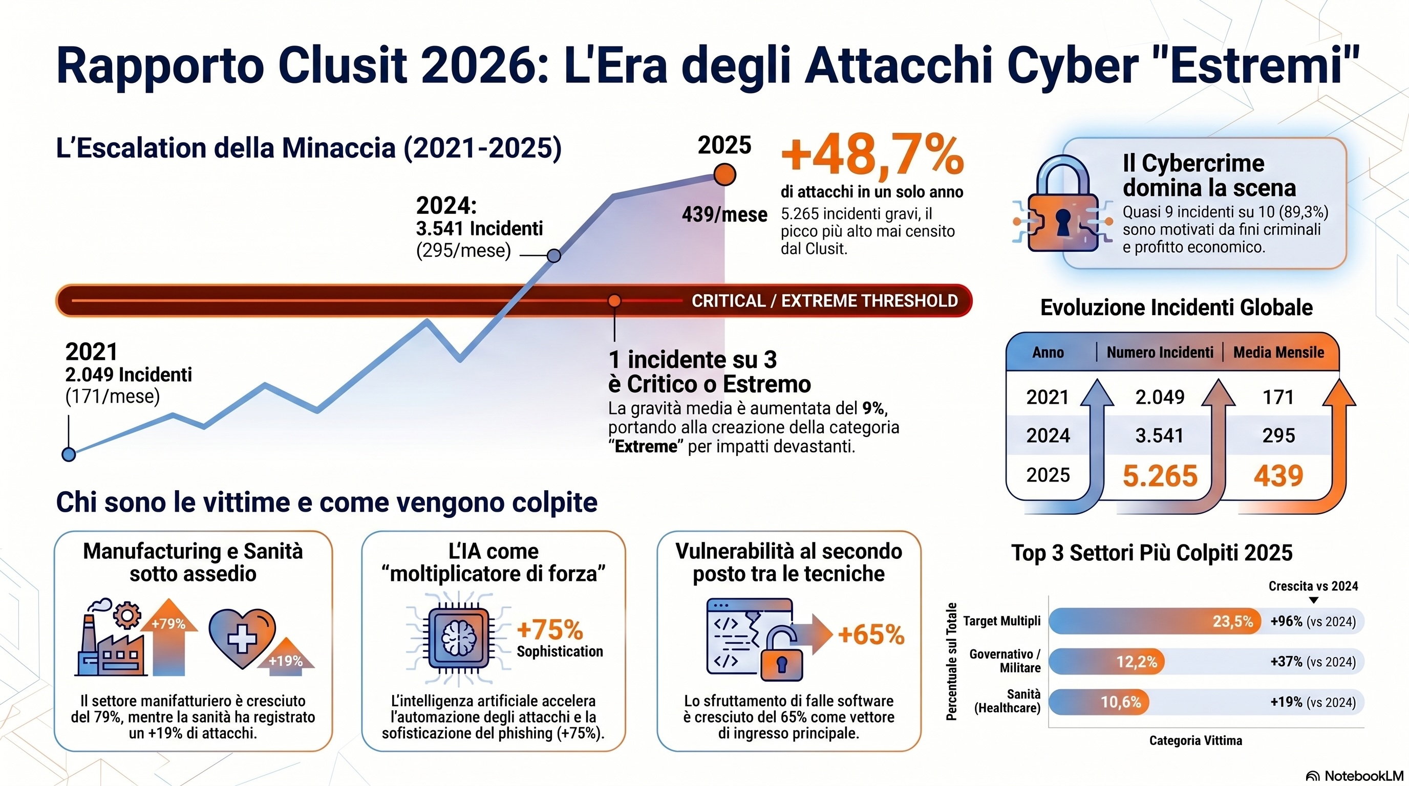 Infografica Rapporto Clusit 2026